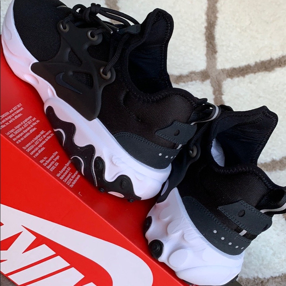 NIKE REACT PRESTO BLACK/OFF NOIR-WHITE MEN’s - Picture 16 of 16